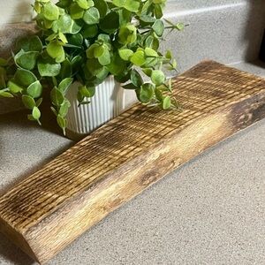 Rustic Wooden Tray Live Edge Handmade Server Trivet Table Riser Plant Stand